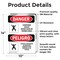 Signmission 14 in H x 10 in W, Vinyl Decal, Rectangle, Confined Space Enter Tank Permit Bilingual OS-2PACK-DS-D-1014-VS-1085 - alternate 5